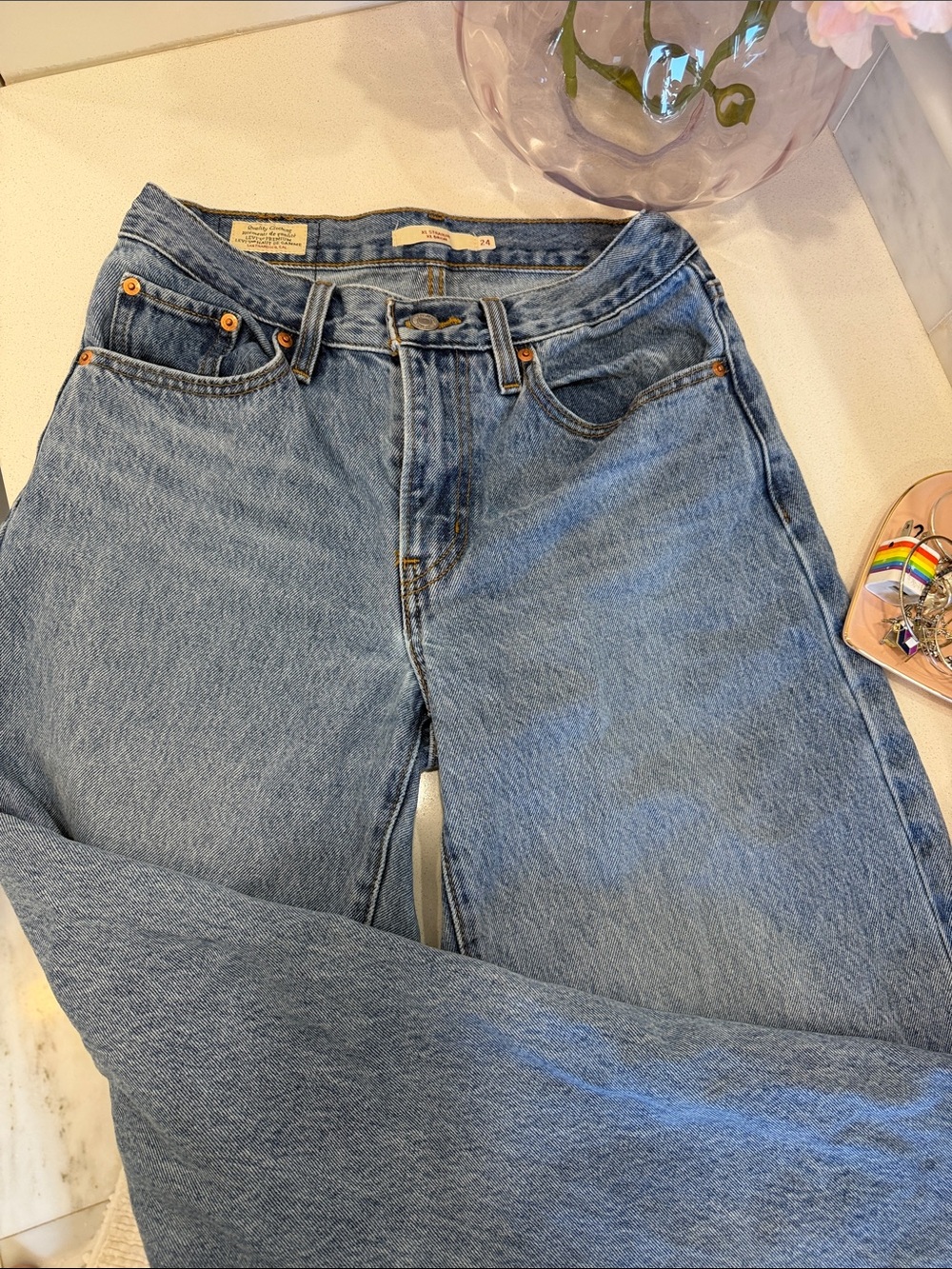 Levi's Light Blue Straight XL straight Leg Jeans